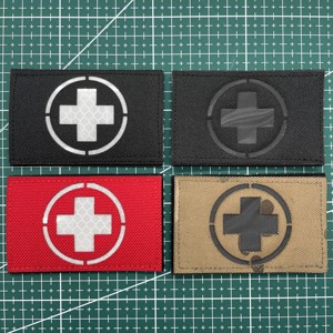IR反光红十字魔术贴医疗急救臂章救援标志军迷户外背包战术士气章