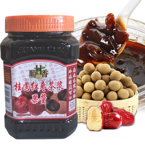 广村桂圆红枣茶浆1kg 蜂蜜果肉茶酱果酱 顺甘香奶茶店原料专用