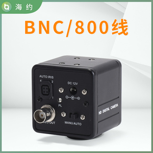 HAYEAR/海约 800线彩色BNC工业相机 监控机器视觉摄像头 3/1芯片CCD数码电子显微镜相机 AV电视接口