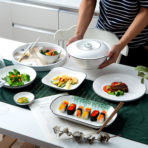 碗单个自由组合家用碗碟套装餐具陶瓷日式盘子勺微波炉专用的小碗