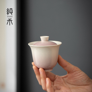手工陶瓷三才盖碗带盖单个泡茶杯精品茶盏茶碗功夫茶具泡茶碗套装