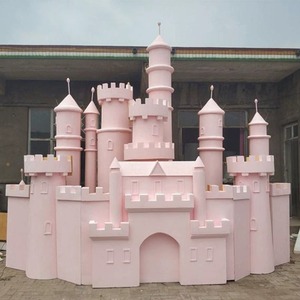 婚庆城堡软泡雕泡沫雕塑树脂3D模型道具定制大型卡通动物人物造型