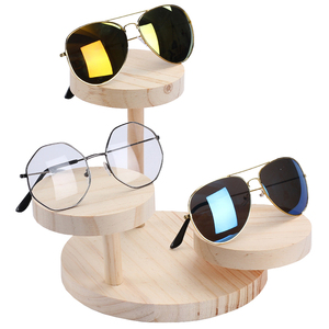 创意眼镜展示架实木货架展柜装饰摆件墨镜太阳镜陈列架子橱窗展示