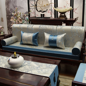 轻奢新中式红木沙发套罩木质国风防滑实木沙发垫布艺客厅四季通用