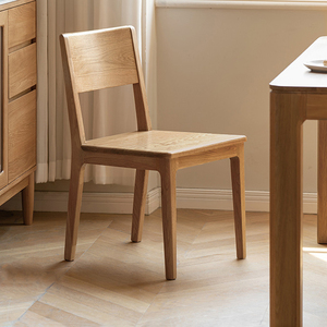 实木餐椅北欧橡木椅子舒服久坐餐桌椅现代简约家用书房靠背学习椅
