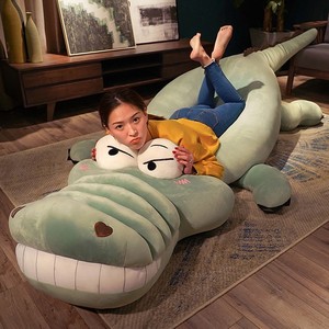 巨型鳄鱼毛绒玩具3米2恐龙公仔大号娃娃女孩床上睡觉抱枕搞怪可爱