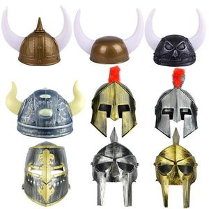 古罗马圣殿战士帽子斯巴达海盗维京武士头盔 儿童玩具男孩面具