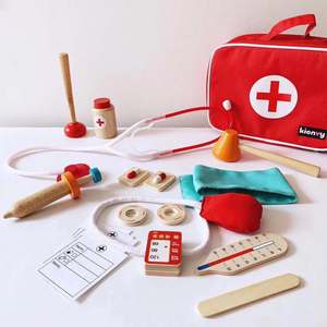 出口韩国儿童医生玩具套装女孩打针木制仿真医疗包过家家听诊器