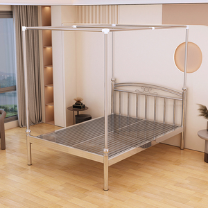 不锈钢床304加厚加粗1.8米1.5m单双人床现代简约豪华高端铁艺床