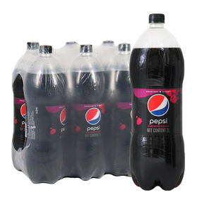百事可乐无糖树莓味2升*2瓶6瓶大瓶装整箱 年货分享装碳酸饮料