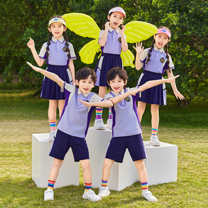 幼儿园园服夏季新款班服小学生运动会毕业四件套儿童定制校服套装