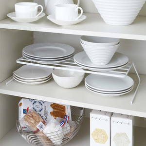 碗碟收纳架免打孔橱柜柜内分层储物架碗架碟架盘子厨房用品置物架