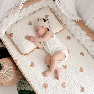 a类冰丝乳胶凉席婴儿可用夏季儿童拼接床垫子幼儿园宝宝午睡专用