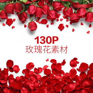 TP-33粉红色玫瑰花瓣520七夕情人节背景海报JPG高清图片设计素材