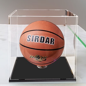 亚克力高透明防尘盒收藏收纳1234567号标准篮球足排球展示罩架盒