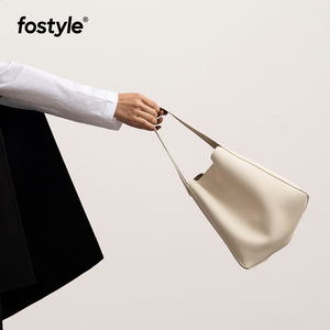 FOSTYLEGoGo系列小众设计togo纹软牛皮小号单肩手提手挽菜篮子包