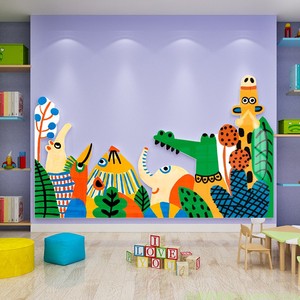 幼儿园环创主题墙成品美术教室布置装饰画艺术培训机构文化墙贴纸