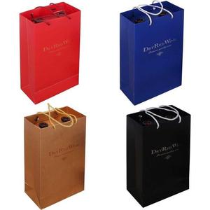 红酒包装盒礼盒双支装包装袋通用2只纸盒葡萄酒礼品袋红酒手提袋L