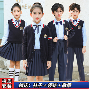 春秋儿童合唱演出幼儿园园服小学生运动会班服秋冬表演英伦风校服