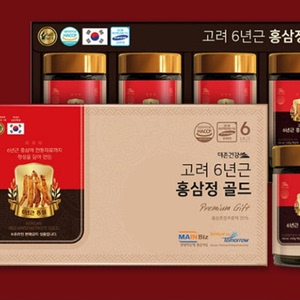 韩国进口 三星认证高丽6年根红参膏液解压提免疫体质送礼240g*4瓶