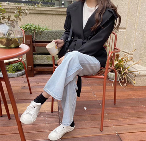 MISUO米索AE205春新品韩版显瘦西装百搭娃娃领短款风衣外套女2020