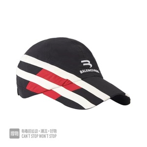 Balenciaga/巴黎世家帽子22新款红白拼接款棒球帽鸭舌帽男女同款