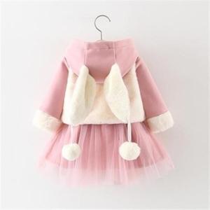 女宝宝0时髦1-2-3-4岁婴儿裙子女童秋冬季加绒加厚保暖时髦连衣裙