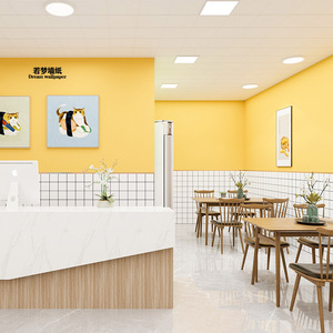 奶茶店商用墙纸自粘网红黑白格子小吃店餐饮饭店装修防水防潮壁纸
