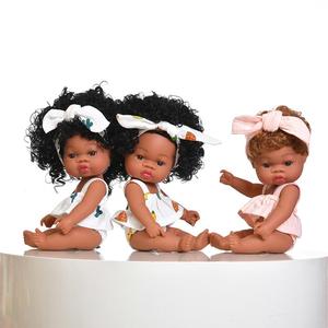 娃娃玩具洗澡玩偶洋黑人儿童软胶仿真安抚公仔换装可非洲黑全婴儿