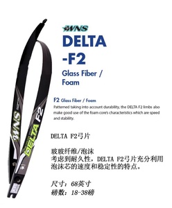 韩国双赢WNS  DELTA F2竞技反曲弓片泡沫芯通用口弓片弓把减震杆