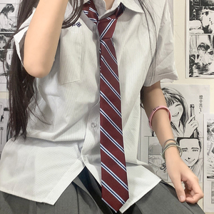 星姝贝诺原创日本蜂窝JKDK学生校供制服条纹手打毕业领带男女装饰