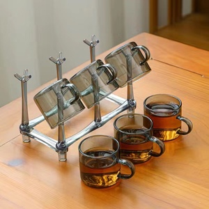 亚克力杯架创意小杯挂架沥水架咖啡杯架子水杯架收纳家用简约支架