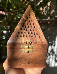尼泊尔香炉 手工 酸枝木 天然 塔香香粉线香可用 大号带抽屉包邮