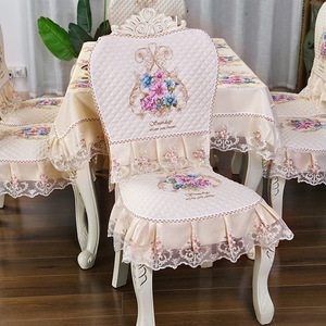 欧餐桌布凳子垫套装椅子套罩靠C02背家用式北欧椅坐垫长形简方约