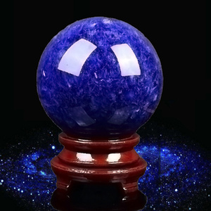 ESSONIO蓝色水晶球摆件玄关客厅卧室装饰品办公室书桌送长辈领导