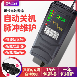 自动断电智能电动车电瓶充电器48V12AH60V20AH72超威天能爱玛通用