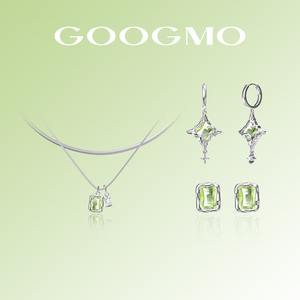 GOOGMO微光系列项链女小众设计感双层叠戴锁骨链通勤配饰宝石吊坠