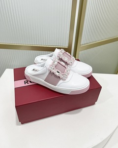 欧洲代购Roger Vivier/RV 钻扣女鞋穆勒鞋舒适休闲一脚蹬懒人拖鞋