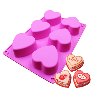 爱心手工皂模具硅胶心形蛋糕烘焙模型DIY七夕情人节自制滴胶蜡烛