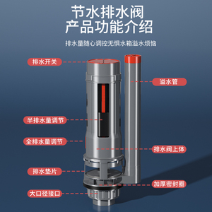 莫纳蹲便器水箱进水阀排水阀全套厕所冲水箱上水阀冲水器蹲坑配件