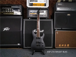 盛世乐器  ESP LTD MH207BLKS 哑光黑色 7弦 摇滚金属电吉他 24品