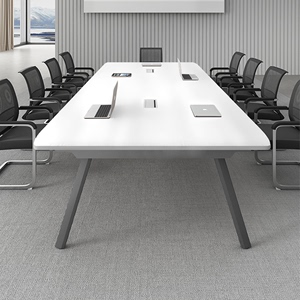 办公室简易弧形会议桌长桌椅组合简约现代大小型洽谈室阅览桌子