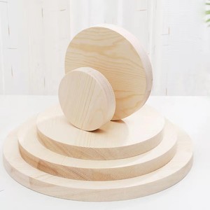 创意圆木片DIY材料手工木板片手绘画薄原木片圆形木板装饰定制
