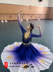 新款高档新疆舞蹈演出服女维吾族舞服维族服装少数民族大摆裙艺考