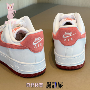 Nike耐克AirForce1AF1粉红新年情人节限定空军一号板鞋FQ7626-100