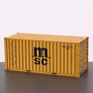 MSC地中海1:20海运物流集装箱模型1:25笔筒名片盒仿真礼品摆件