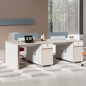 职员办公桌现代简约屏风电脑工位办公室桌椅组合单人工作台办公桌