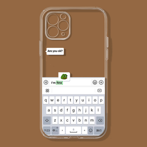 孤寡键盘青蛙适用iPhone14/13pro软SE/XSmax/7/8苹果12mini手机壳
