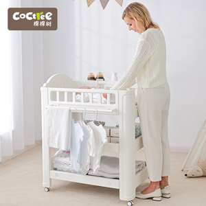 婴儿尿布台宝宝安抚换尿布置物台新生儿护理台洗浴护理移动婴儿床