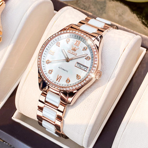 瑞士正品名牌新款天王手表女士机械表全自动防水时尚精致气质女表